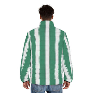 Ojai Green Stripes Puffer Jacket