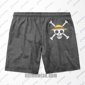 One Piece Emblem Embossed Anime Shorts