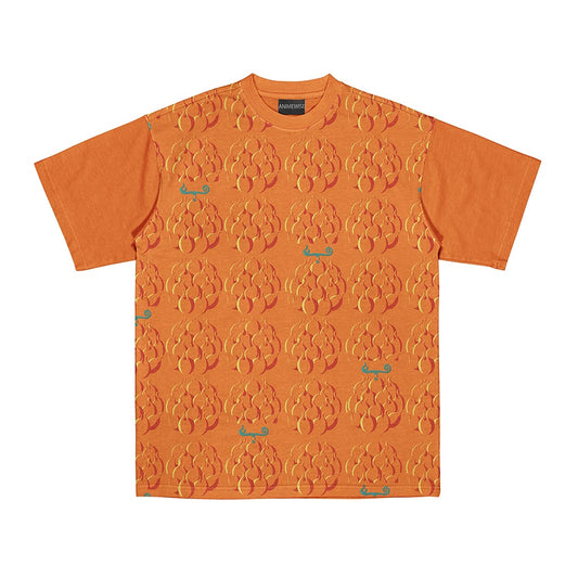 One Piece Mera Mera no Mi Devil Fruit Pattern T-Shirt