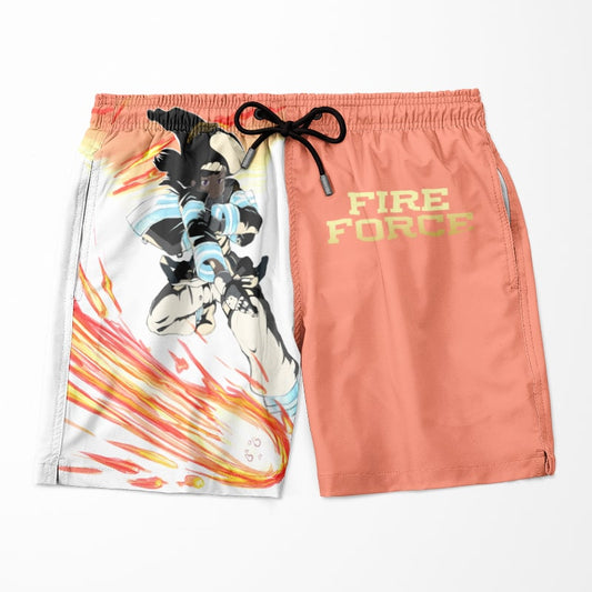 Oze Maki Moderen Stitched Sleek Fire Force Anime Shorts