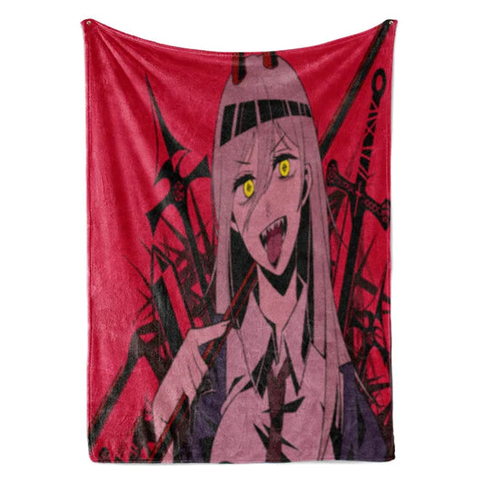 Power Hip Look Brushed Chainsaw Man Blanket