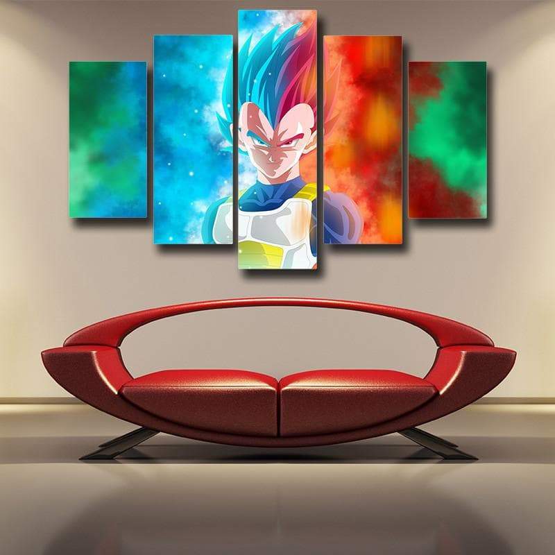 Prince Vegeta 3D Printed Anime Canvas