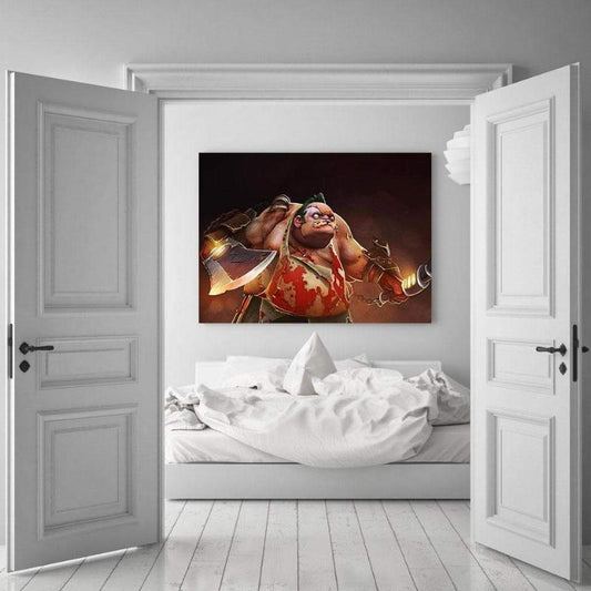 Pudge Red Angry Style Pudge Canvas