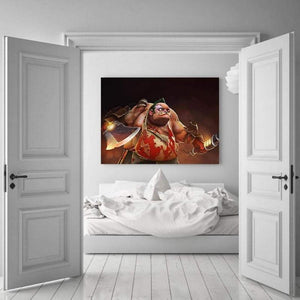 Pudge Red Angry Style Pudge Canvas