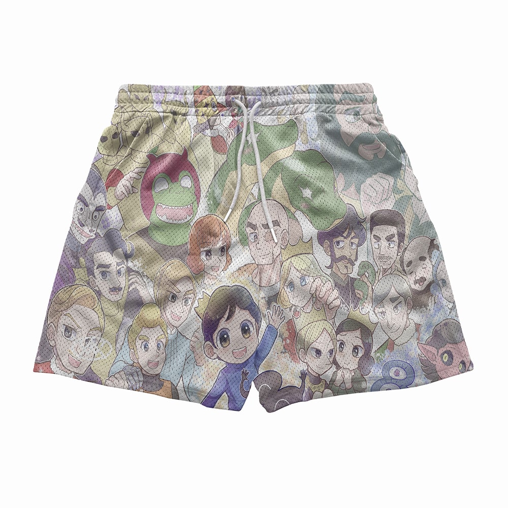 Ousama Ranking All Over Brushed Bojji Mesh shorts