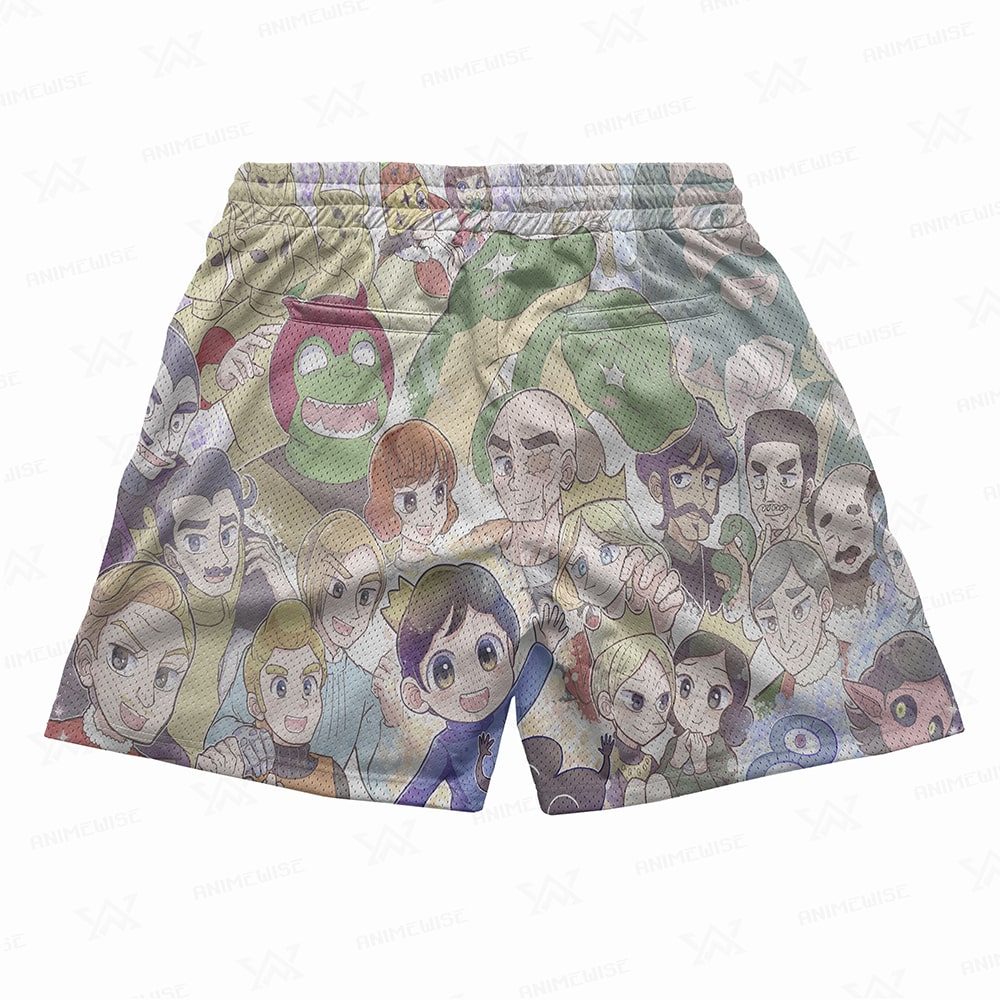 Ousama Ranking All Over Brushed Bojji Mesh shorts