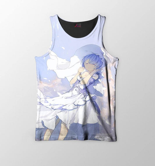 Re Zero Rem Dream Space Anime Girl Brushed Art Tank Top