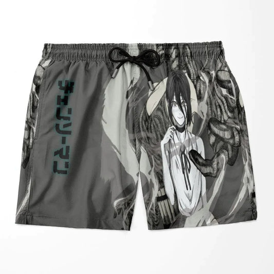 Chainsaw Man Hip Fusion Grafiti Embossed Reze Shorts