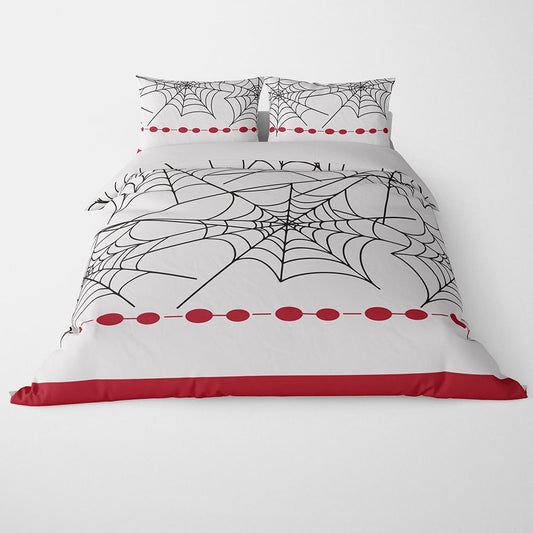 Rui Demon Slayer Spider Web Pattern Duvet Cover Bedding