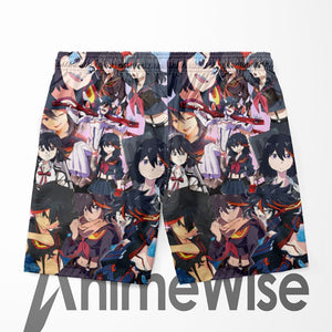 Ryūko Matoi All Over Embossed Swim Trunk - Kill La Kill Shorts