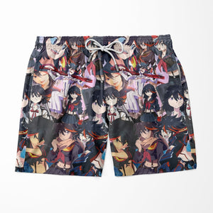 Ryūko Matoi All Over Embossed Swim Trunk - Kill La Kill Shorts