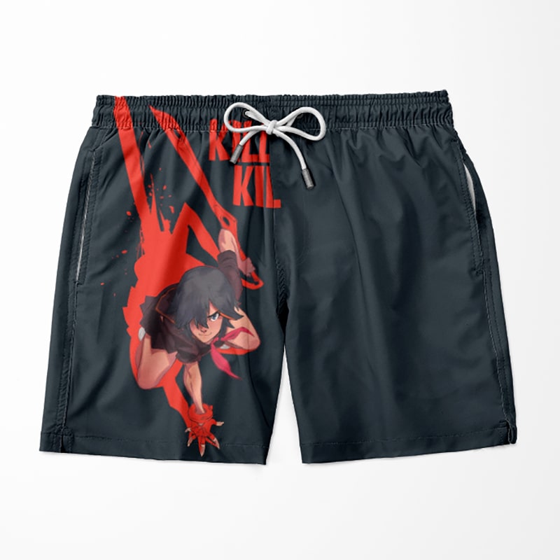 Ryūko Matoi Red Red Scissor Blade Kill La Kill Swim Trunk Shorts