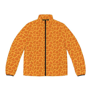 Giraffe Skin Pattern Safari Puffer Jacket