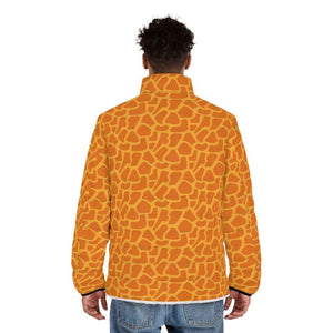 Giraffe Skin Pattern Safari Puffer Jacket