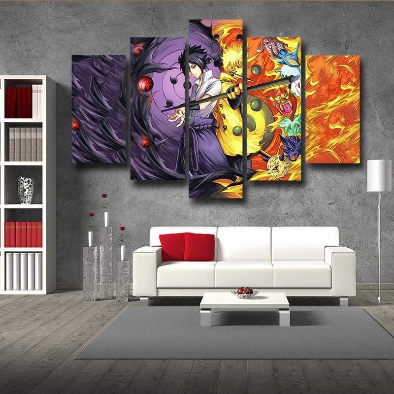 Sage Power Naruto And Sasuke 3D Printed Naruto Canvas-Naruto-Canvas,MultiColor,Naruto,Naruto and Sasuke