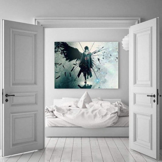 Sasuke Cursed Mode Naruto 3D Printed Naruto Canvas-Naruto-Blue,Canvas,Naruto