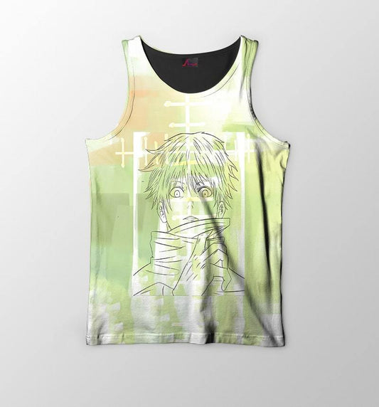 Satoru Gojo Ultimate Abstract Art Sketch Jujutsu Kaisen Tank Top