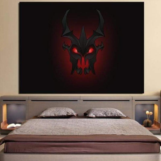 Shadow Fiend Black Red Eyes Shadow Fiend Canvas