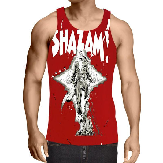 Shazam Breakout Superhero Style Tank Top