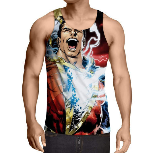 Shazam Power 3D Printed Shazam Tank Top - Anime Wise