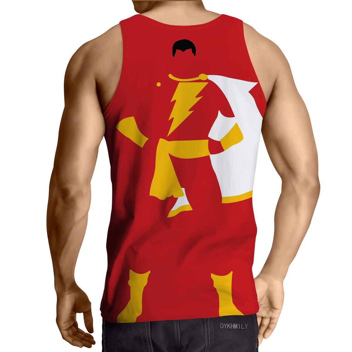 Shazam Red and Yellow 3D Printed Shazam Tank Top
