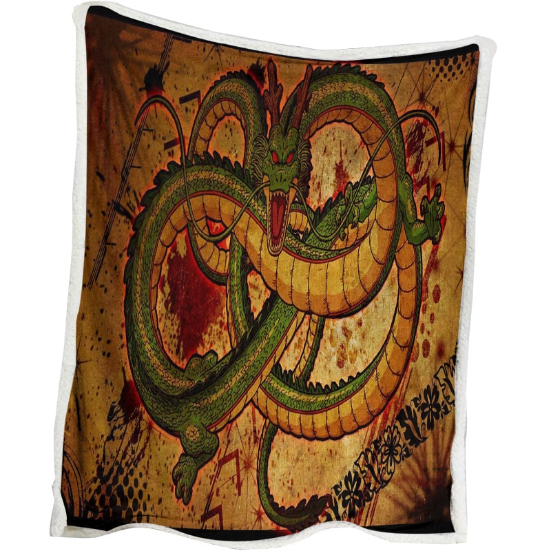 Shenron Eternal Dragon Modren Pattern Stitched Dragon Ball Blanket