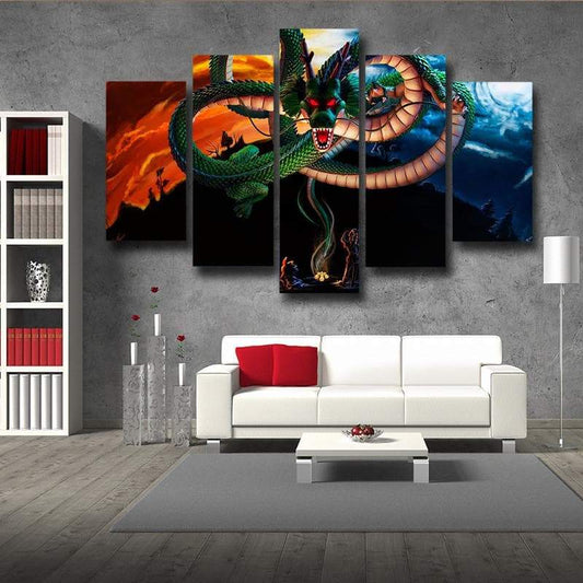 Shenron beautiful 3D Printed Anime Canvas