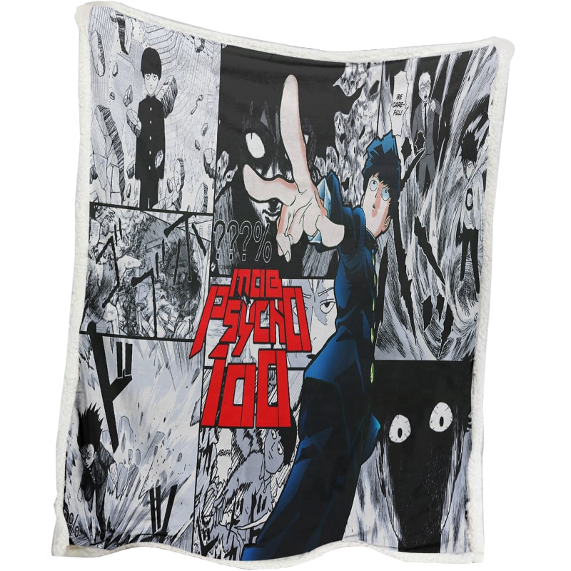 Shigeo Kageyama Manga Style Anime Mob Psycho Blanket