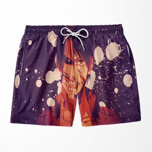 Attack on Titan Eren Yeager Titan Crossover Soft Brushed Shingeki no Kyojin Shorts