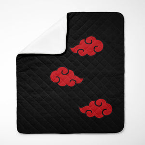 Naruto Akatsuki Pattern Bedspread Quilt Set