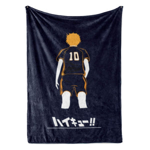 Shoyo Hinata Back Fly High Karasuno Haikyuu Throw Blanket