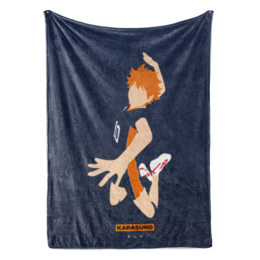 hoyo Hinata Fly High Karasuno Haikyuu Throw Blanket