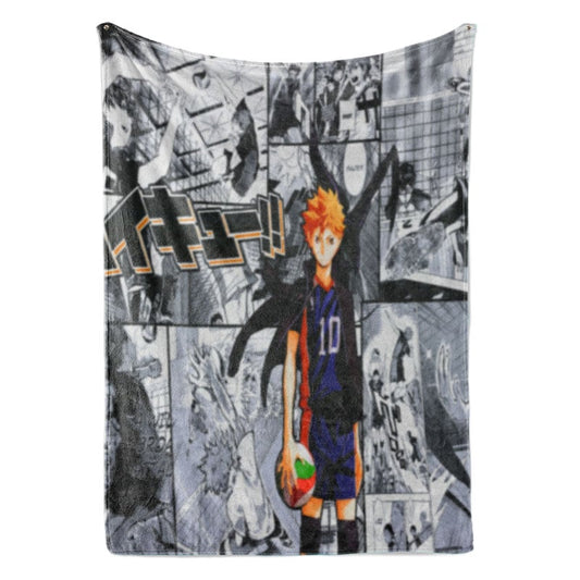 Shoyo Hinata Manga Art Karasuno Haikyuu Throw Blanket