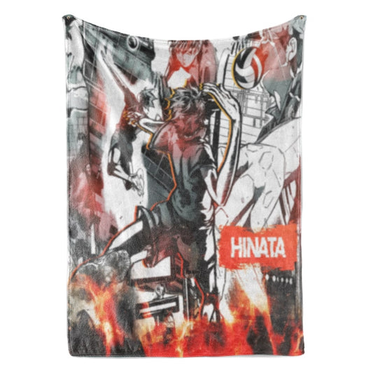Shoyo Hinata Manga Color Fusion Haikyuu Throw Blanket