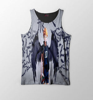 Shoyo Hinata Smoky Flying Wings Haikyuu Tank Top