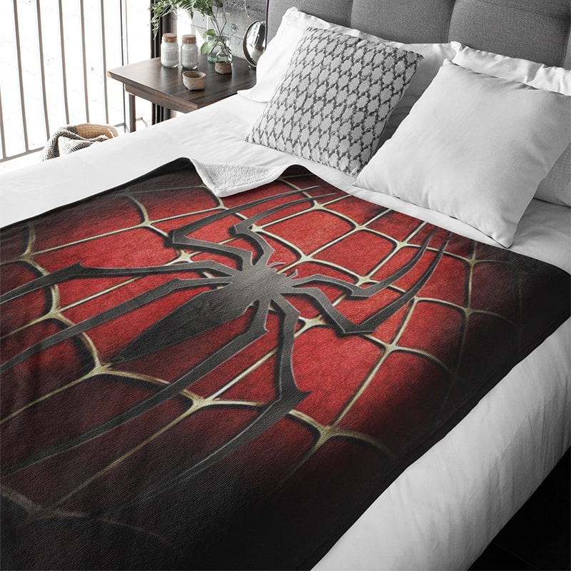 Spiderman Classic Spider Embossed Comic Blanket