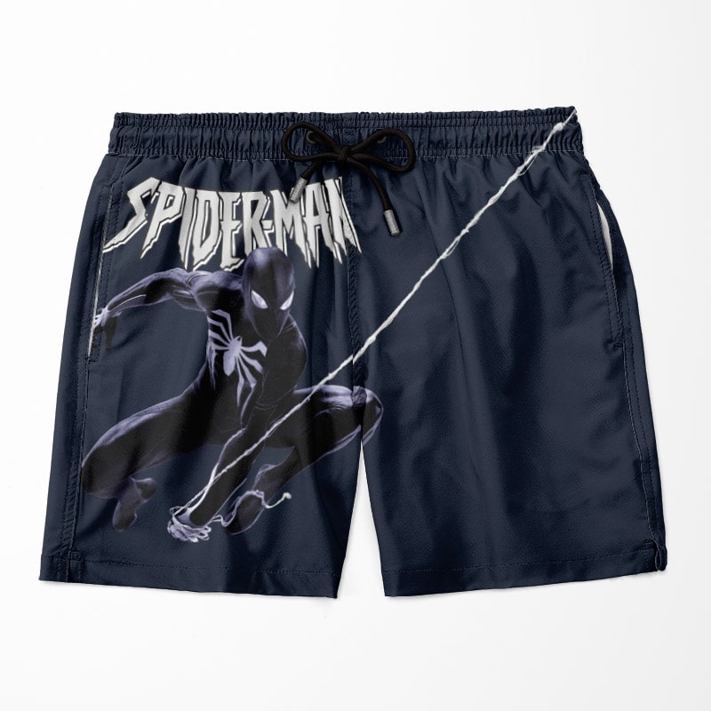 Spiderman Modern Pattern Stitched Comic Shorts