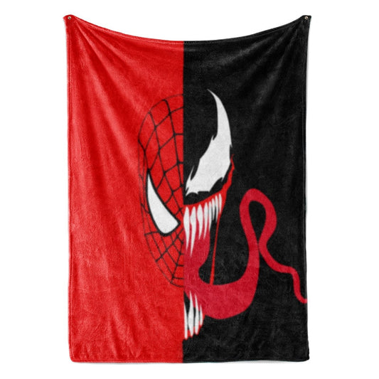 Spiderman Venom Crossover Half Blood Comic Overlap Blanket