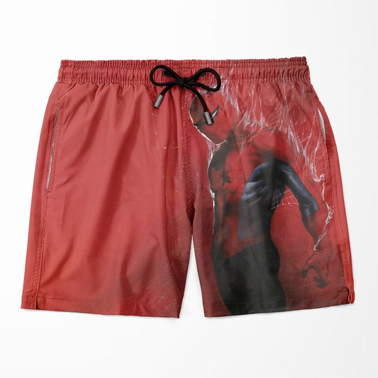 Spiderman Classic Vintage Red Web Fusion Shorts