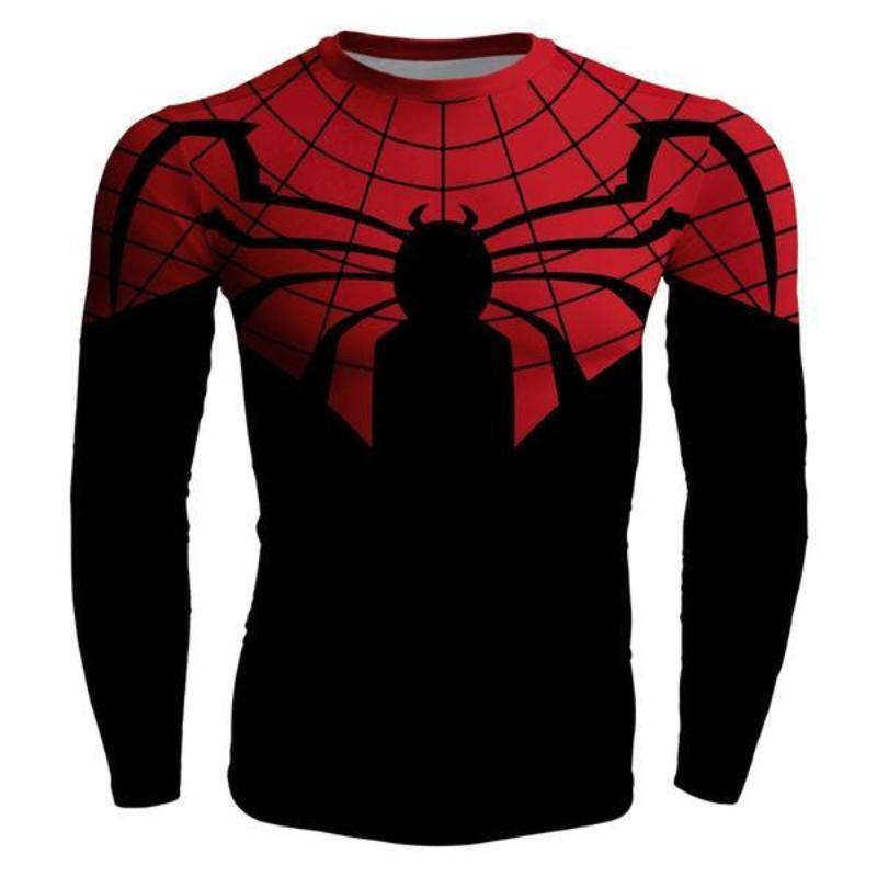 Spiderman Alternated 3D Printed Spiderman Long Sleeve Shirt