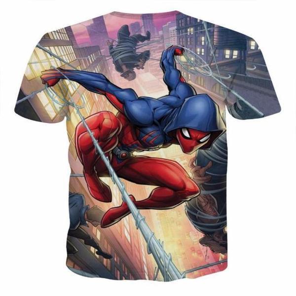 Spiderman Tee 3D Printed Alternated Spiderman T-Shirt - Anime Wise