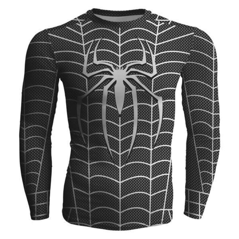 Spiderman Venom Black 3D Printed Spiderman Long Sleeve Shirt