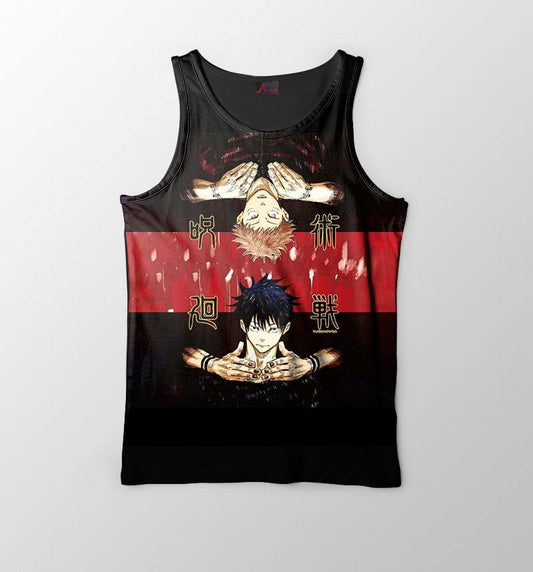 Sukuna Itadori Overlap Art Jujutsu Kaisen Tank Top