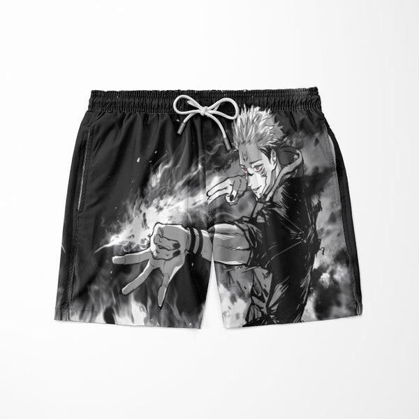 Sukuna Jujutsu Kaisen Manga Look Swim Trunks - Ancrave