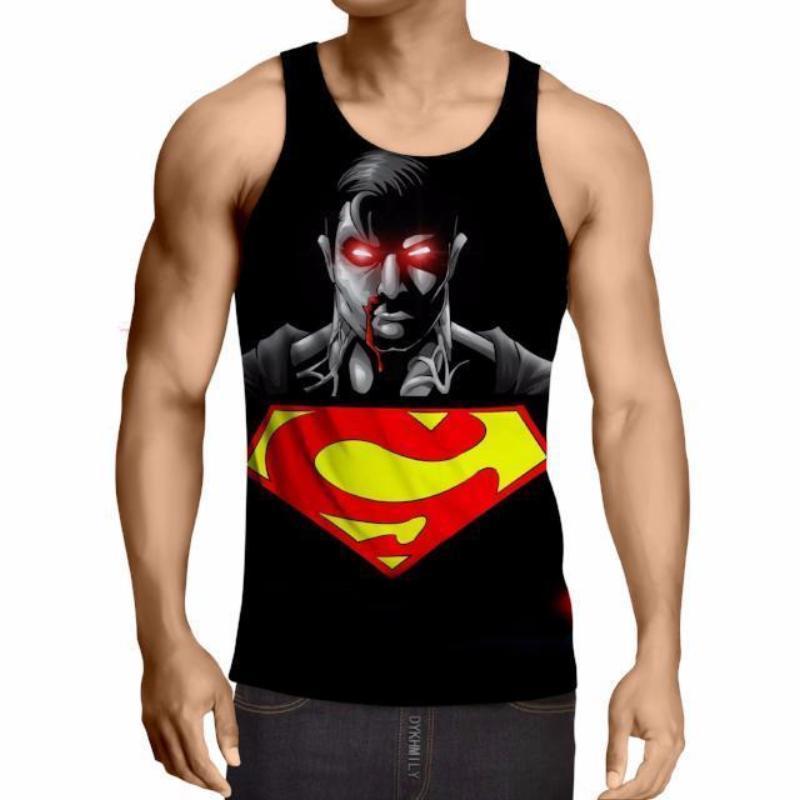 Superman Action Pack 3D Printed Superman Tank Top - Anime Wise