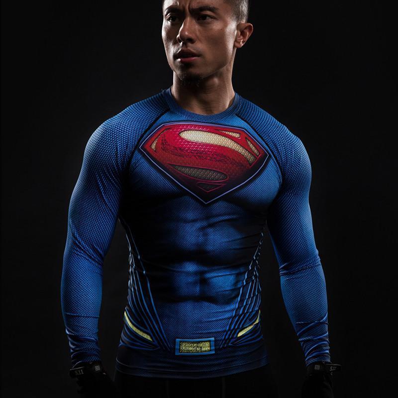 Superman Blue 3D Printed Superman Long Sleeve Shirt