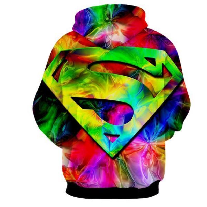 Superman Rainbow 3D Printed Superman Hoodie - Anime Wise