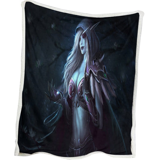 Warcraft Sylvanas Windrunner Dark Magic World Of Warcraft Horde Gaming Blanket