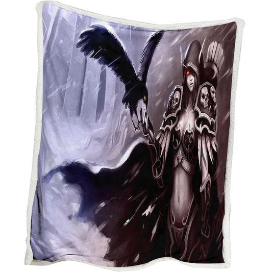 Warcraft Sylvanas Windrunner Gothic Look World Of Warcraft Horde Gaming Blanket