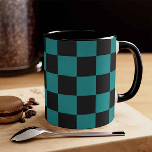 Tanjiro Kamado Demon Slayer Classic Check Pattern Accent Coffee Mug